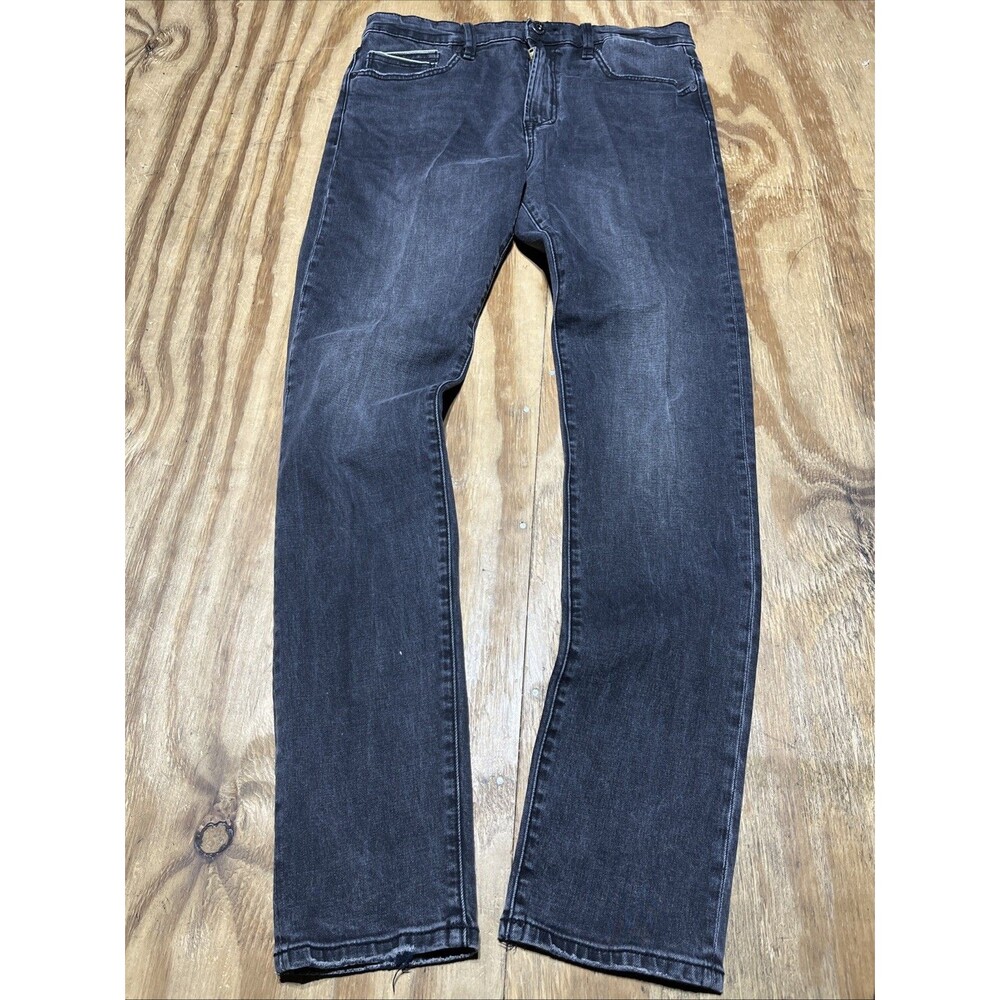 Cult Of Individuality Black Cotton Denim Jeans Stilt Skinny Men 34 4/33 @L1